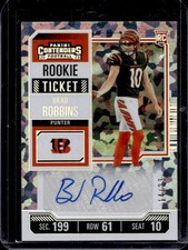 2023 Panini Contenders Brad Robbins RC Cracked Ice Ticket Auto Rookie #/23