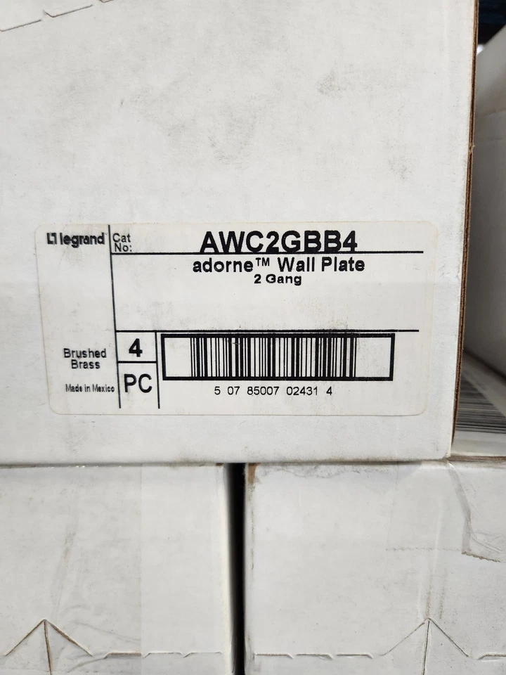 4 Pack Legrand Adorne Brushed Brass 2 Gang Wall Plate New - Image 2 of 3