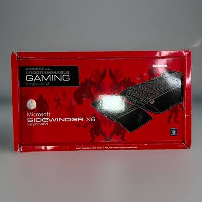 USED Microsoft Sidewinder X6 Programmable Gaming Keyboard *Opened Box* READ