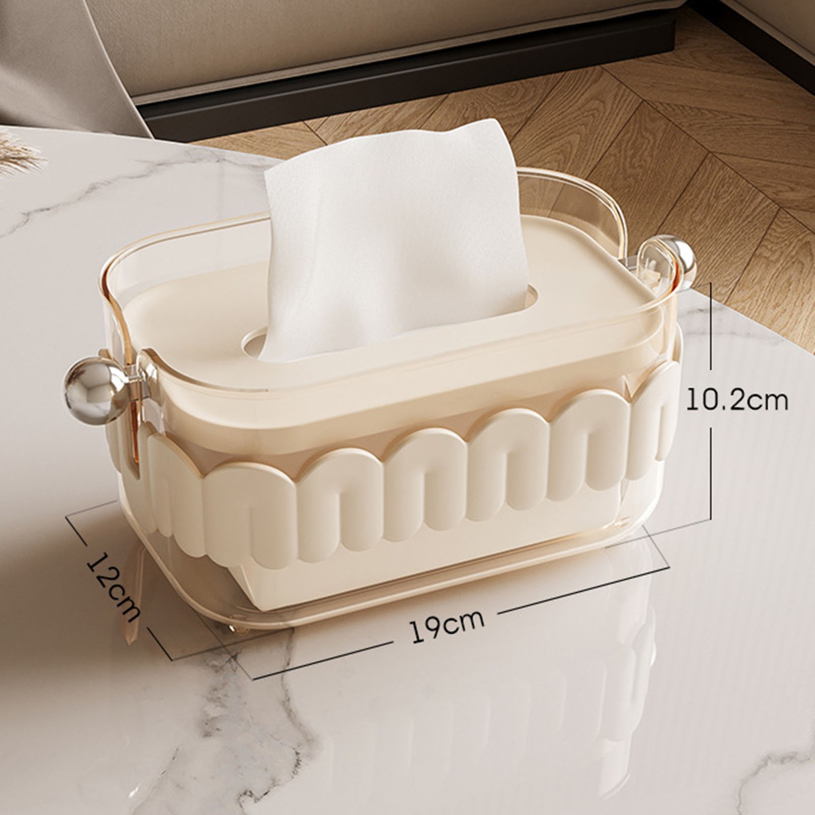 Tissue Dispenser Box Modern Cute Home Desktop Plastic Tissue Container For