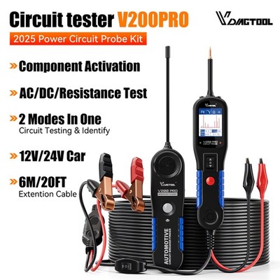 VDIAGTOOL V200 Pro 9-30V Power Probe Circuit Tester Electrical Tester Probe Tool