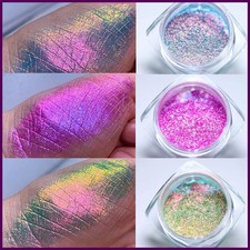 1 Caja Multicromo Camaleón Uñas Polvo Brillo Aurora Neón Cromo Pigmento Polvo