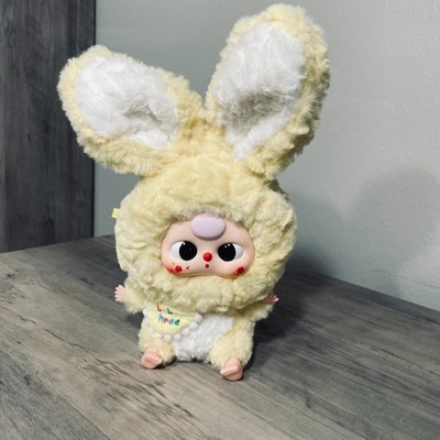 Baby Three Rabbit Macaroon Floral Plush Stuffed Toy Cute Bunny Yellow & White
