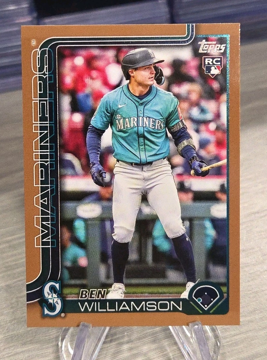 Ben Williamson 2025 Topps Update Series Gold /2025 Rookie #US130 Mariners RC