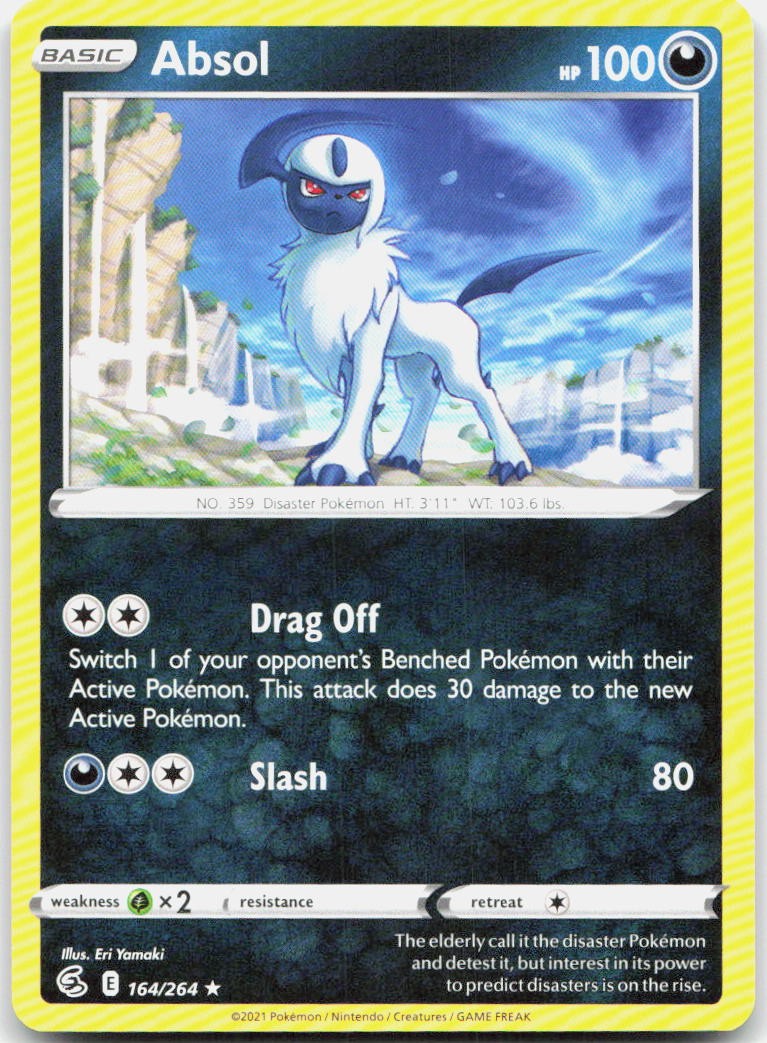Absol 164/264 Rare Fusion Strike Pokemon Near Mint