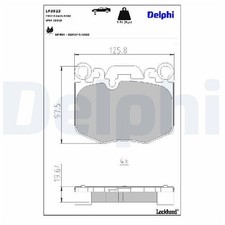 Delphi Bremsbelagsatz 21265022 Bremsklötze vorne