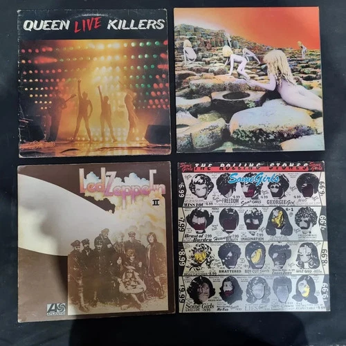 Various 7 x Vinyl Record LP Job Lot Queen Led Zep Beatles Rolling Stones