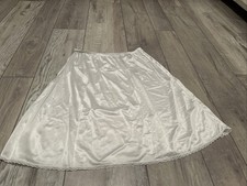 JCPenney White Half Slip With Lace Trim Size L