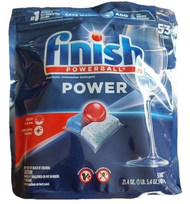 Finish Power Dishwasher Detergent, 53 Tabs