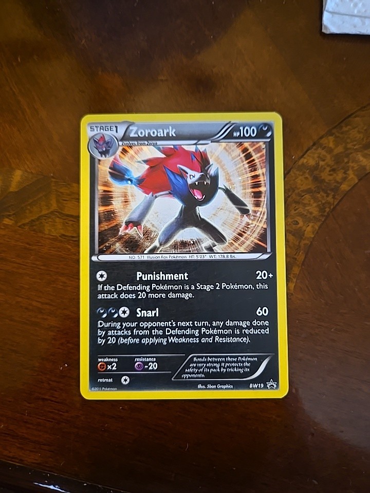 Pokémon TCG Zoroark  BW Black Star Promos BW19 Holo Promo