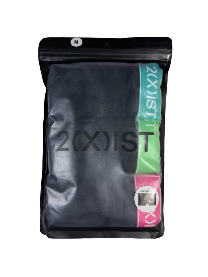 NWT 2(X)IST.  Sz M. 3 Pack. Men's. Cotton No Show Trunk. Multi. MSRP $39.00 - Image 2 of 4