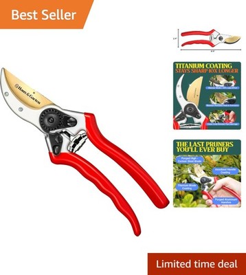 Ergonomic 8.5'' ClassicPRO Titanium Pruning Shears - Ideal for Pain-Free Trimming