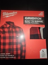 Milwaukee Gridiron Flannel Shirt Red, Large, M551R-L