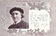 French Wine Endorsement by Victorien Sardou “Vin Desiles” Vintage Postcard CP448