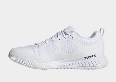 adidas Men's Court Team Bounce 2.0 Shoes in White and Black