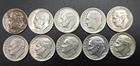 Lot of 10 - U.S. 90% Silver Roosevelt Dimes Mixed Dates-P-D -- B-147