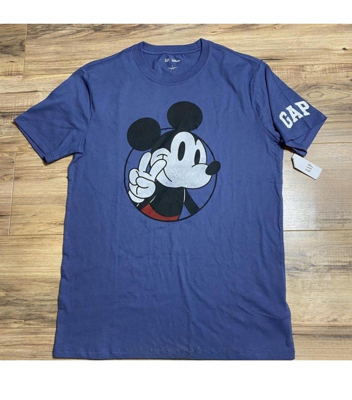 Gap Men's XL Blue Disney Mickey Mouse Graphic Crew Neck T-Shirt