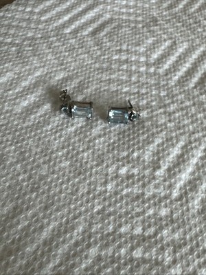Ohrringe Sterlingsilber mit Aquamarin Stein keine Mängel wunderschön 