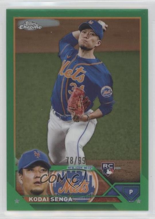 2023 Topps Chrome Green Refractor 78/99 Kodai Senga #217 0g0p