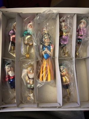 BRAND NEW Christopher Radko Walt Disney And Snowy Makes Eight Snow White Set 