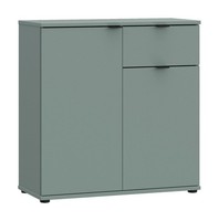 Kommode Wohnzimmerschrank Sideboard 2 TüRen 1 Schublade SalbeigrüN Matt 80X82 Cm