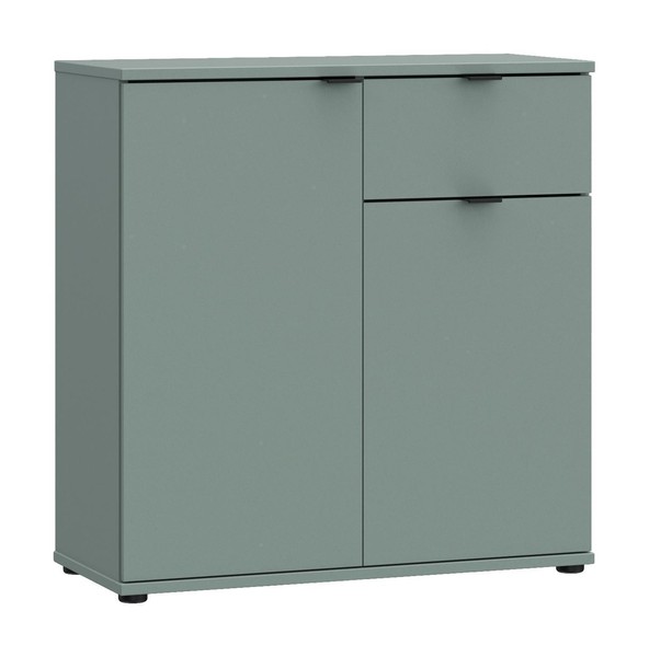 Kommode Wohnzimmerschrank Sideboard 2 TüRen 1 Schublade SalbeigrüN Matt 80X82 Cm-image