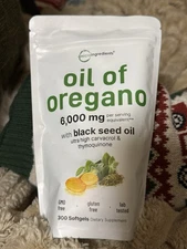 Micro Ingredients Oil of Oregano Softgels 6000mg Per Serving, 300 Count