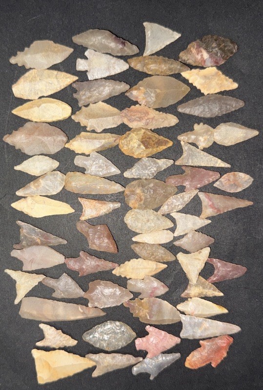 African Neolithic Arrowheads Sahara Desert Artifacts 60 Pieces