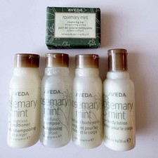 Aveda Rosemary Mint Travel Set 5pc Shampoo Conditioner Lotion Soap