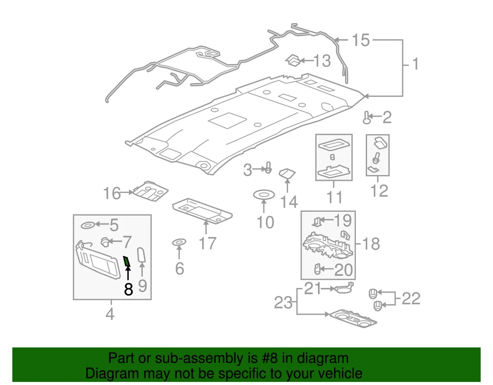Bombilla espejo tocador GM 13502343 genuina Foto 3 de 3
