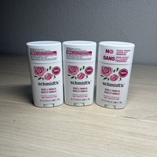 3 Aluminum-Free Vegan Deodorant Rose  Vanilla with 24 Hour Odor Protection