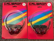 NEW In Package - Vintage Lot of (2) - 1980's CALIBRON 94759 Stereo Headphones