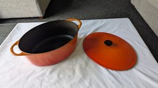 Vintage Cousances Le Creuset vulkanische Gusseisen ovale Kasserolle Größe 14
