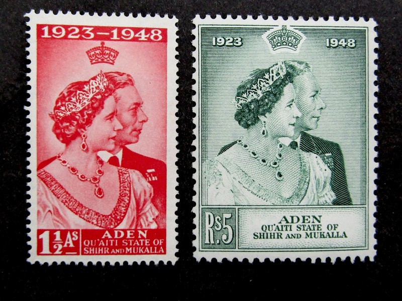 nystamps British Aden Quaiti State of Shihr & Mukalla Stamp #14 15 MOGH L10y1416