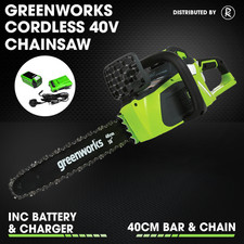 Image of Cordless Chainsaw 16" Greenworks 40V 2.5 Ah Li-ion Battery & Charger Included