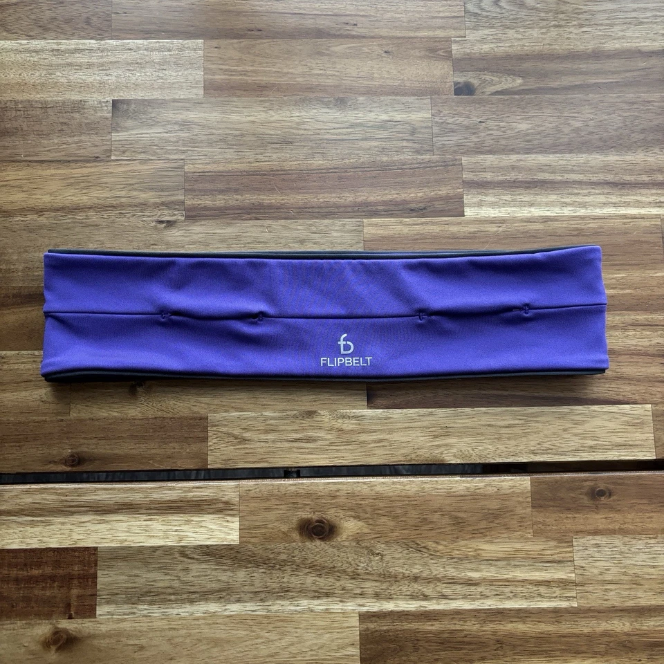 Cinturón FlipBelt Clásico Grande Bolsillo Cinturón para Correr Púrpura Correr Caminar Elástico Gimnasio Foto 2 de 4