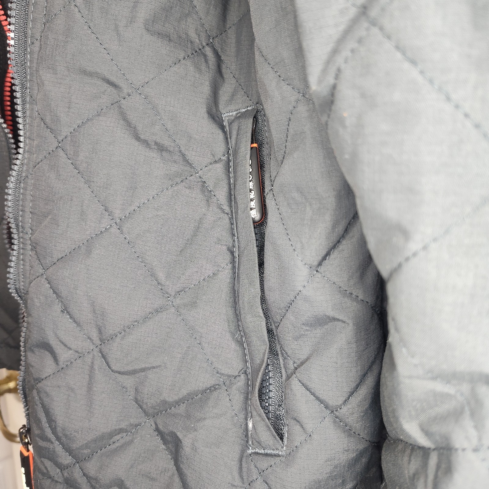 SUPERDRY Original Windcheater Japan Coat Jacket XLarge Orange Dark Gray Quilted