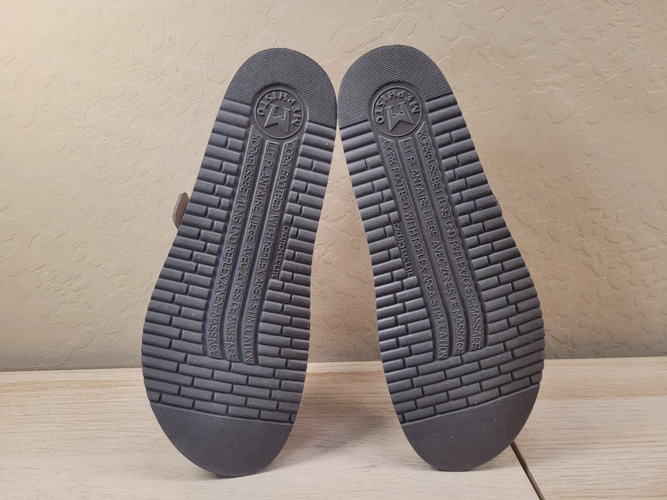 Sandalias Mephisto Helen Toe Loop para mujer talla 40 EE. UU. 10 cuero gris confort usadas en excelente estado Foto 3 de 4