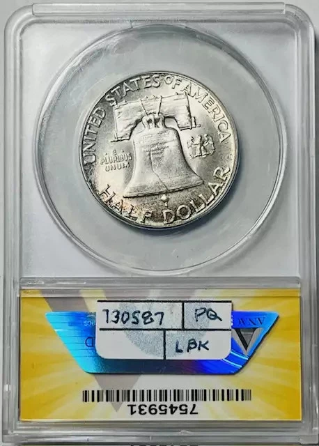1949 Franklin Half Dollar ANACS MS-64 FBL Full Bell Lines PQ! - Image 2 of 2