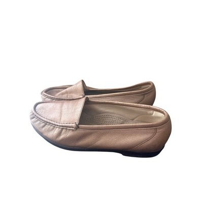 SAS Simplify women's metallic rose gold slip-on moc toe comfort loafers 9W E