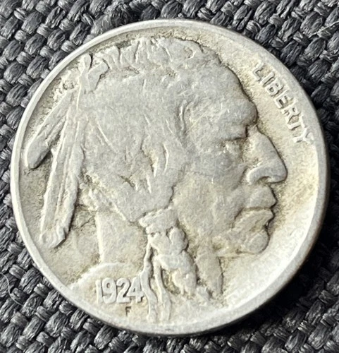 1924-S 5C Buffalo Nickel Very Good To Fine Details! From An Original Collection!