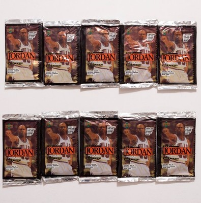 10 Sealed Packs Michael Jordan Pogs, 1995 Upper Deck Street Kaps, Milk Caps