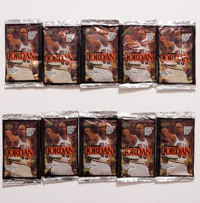 #ad 10 Sealed Packs Michael Jordan Pogs 1995 Upper Deck Street Kaps Milk Caps $26.99