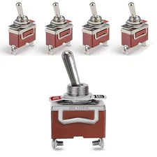 5-Pack Momentary Toggle Switch 20A 12V 2-Pin SPST Spring-Loaded ON/Off