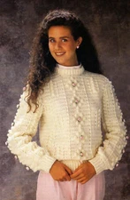 PRETTY Popcorn Sweater/Apparel/CROCHET PATTERN INSTRUCTIONS