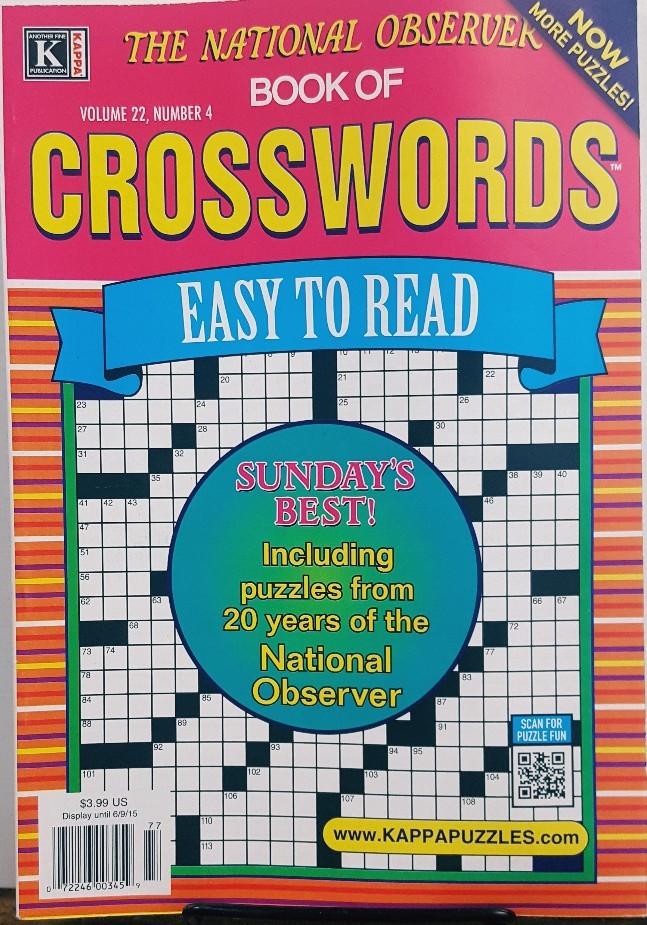Kappa the national observer book of crosswords vol 22 no 4 free