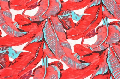 Indian Cotton Handmade Dressmaking Craft Sewing Fabric Banana Leaf Print 5 Yard - Picture 5 of 5