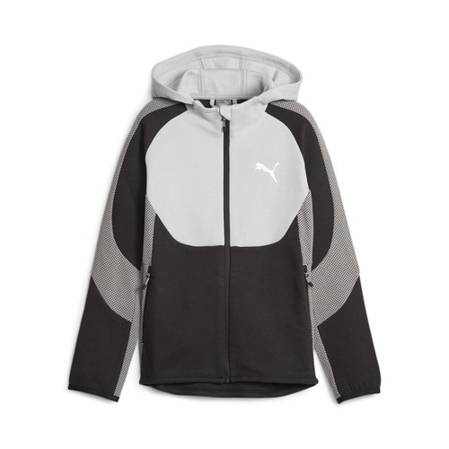 PUMA Evostripe Full Zip Hoodie Youth Boys Grey Casual Outerwear 67627714