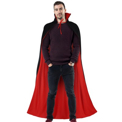 Halloween Vampire Cloak Cape Halloween Vampire Costume Stand Collar Reversibl...