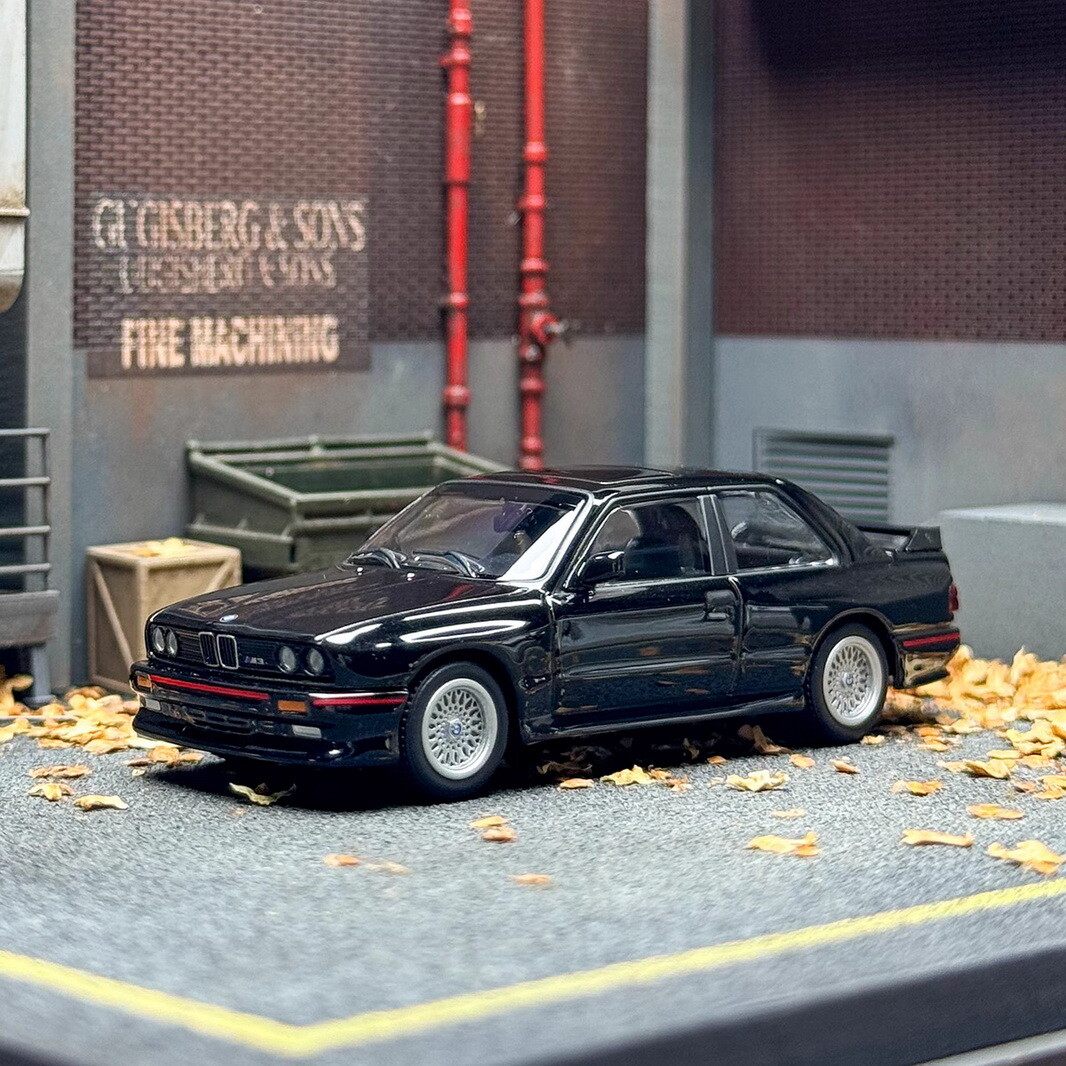 AR BOX 1/64 Scale M3 E30 Black Diecast Car Model Collection Toy
